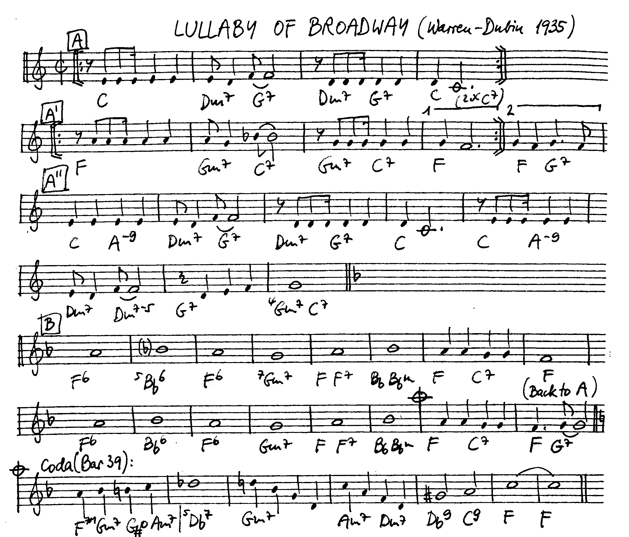 lullaby of broadway leadsheet – book us for your next 20s or gatsby event